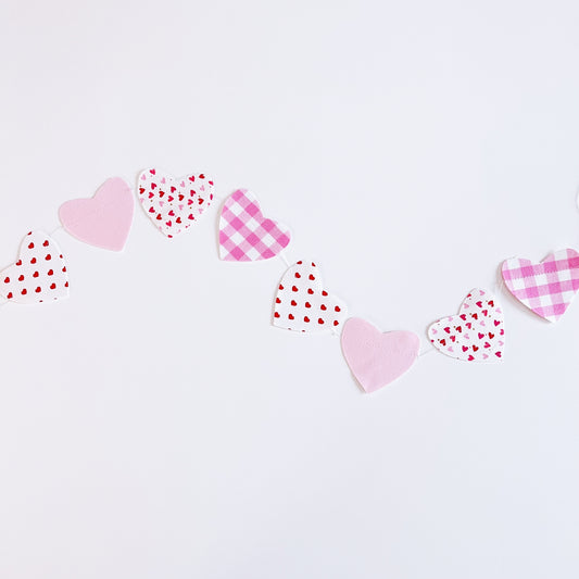 Fabric Hearts Garland