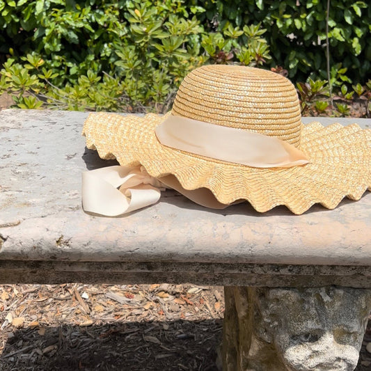 Kids Scallop Straw Hat