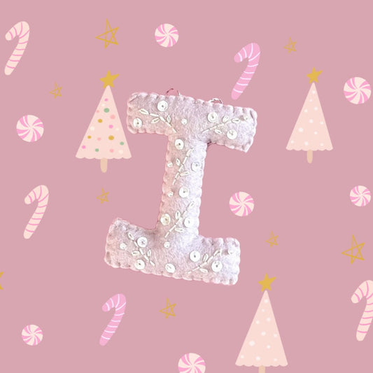 Lilac Letter Ornaments